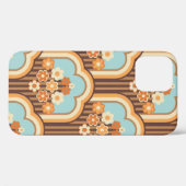 70s壁紙シームレスデザイン、ヴィンテージフラワー Case-Mate iPhoneケース (裏面 (横))