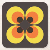 70s壁紙 スクエアペーパーコースター (正面)