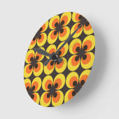 70s壁紙 ラウンド壁時計 (傾斜)