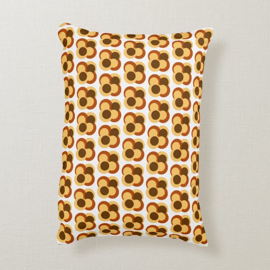 70s抽象芸術の円形 アクセントクッション (裏面(縦))