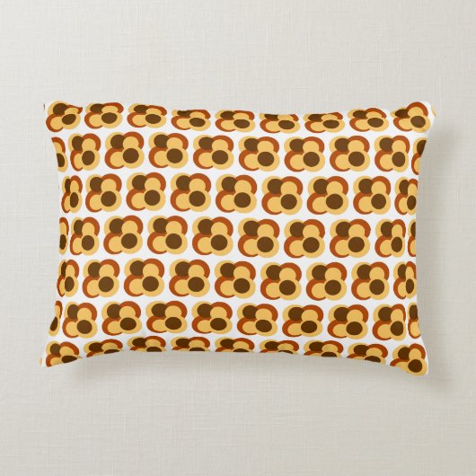 70s抽象芸術の円形 アクセントクッション (裏面)