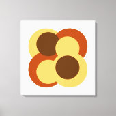 70s抽象芸術の円形 キャンバスプリント (正面)