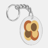 70s抽象芸術の円形 キーホルダー (正面左)