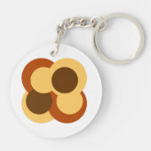 70s抽象芸術の円形 キーホルダー (裏面)