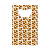 70s抽象芸術の円形 クレジットカード栓抜き (正面)