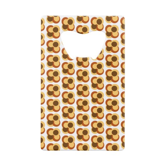 70s抽象芸術の円形 クレジットカード栓抜き (裏面)