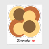 70s抽象芸術の円形 シール (シート)