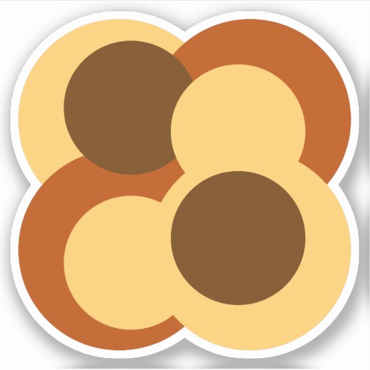 70s抽象芸術の円形 シール (正面)