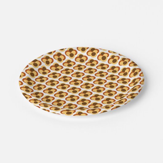 70s抽象芸術の円形 ペーパープレート (アングル)