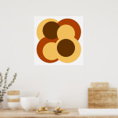 70s抽象芸術の円形 ポスター (キッチン)