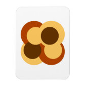 70s抽象芸術の円形 マグネット (縦)