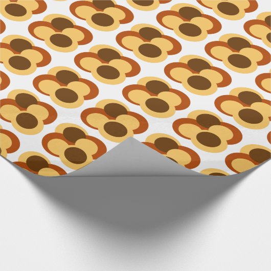 70s抽象芸術の円形 ラッピングペーパー (角)