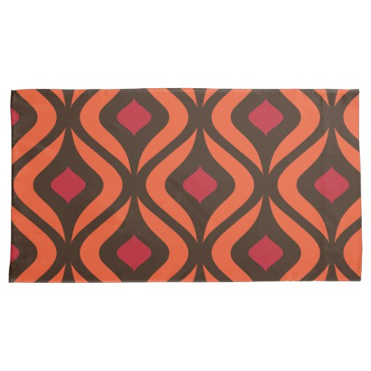 70s抽象芸術幾何形状パターン 枕カバー (正面右)