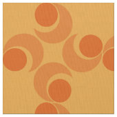 70s渦巻形のなオレンジパターン ファブリック (クローズアップ)