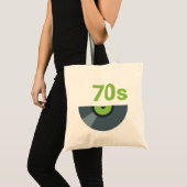 70s 1970's Rock Record Music トートバッグ (正面(商品))