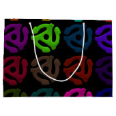 70s 45ビニールプラスチック挿入物の記録パターン ラージペーパーバッグ (裏面)