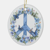 70s 60s Peace Sign Colorful セラミックオーナメント (左)