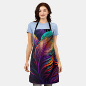 70s 60s Psychedelic Feathers  エプロン (着用した状態)