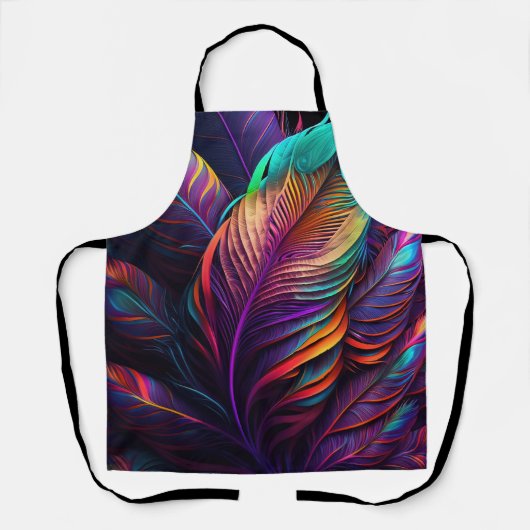 70s 60s Psychedelic Feathers  エプロン (正面)