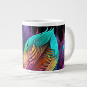 70s 60s Psychedelic Feathers  ジャンボコーヒーマグカップ (正面右)