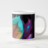 70s 60s Psychedelic Feathers  ジャンボコーヒーマグカップ (右)