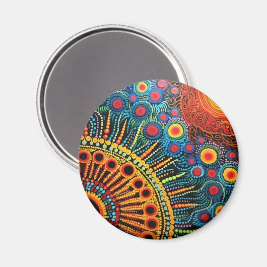 70s 60s Psychedelic Hippy Retro Hip マグネット (正面/裏面)