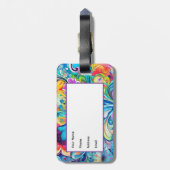 70s 60s Psychedelic Hippy Retro Hip ラゲッジタグ (裏面縦)