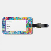 70s 60s Psychedelic Hippy Retro Hip ラゲッジタグ (裏面横)