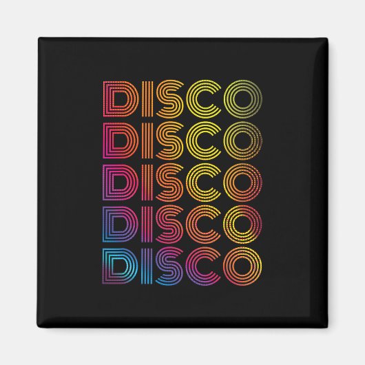 70's 80sディスコ踊りパーティーヴィンテージレトロオールドSch マグネット (正面)