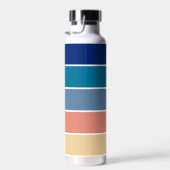 70s 80sレトロストライプのストライプ数 ウォーターボトル (右面)