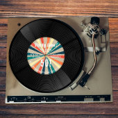 70s 80sレトロヴィンテージレコード音楽誕生日 招待状