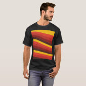 70s 80sレトロ色パレット青 tシャツ (正面フル)