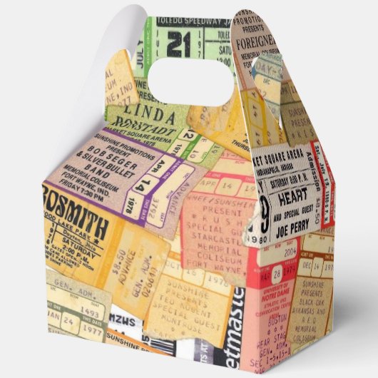 70s 80s音楽コンサートチケットスタブ好意ギフトボックス フェイバーボックス (正面)