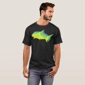 70s 80s Distressed Vintage Retro Graphic Shark Tシャツ (正面フル)