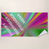 70s Birthday Pool Party Set ビーチタオル (正面)