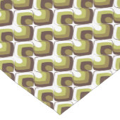 70s Bold Modern Retro Ogee Motif in Greens ショートテーブルランナー (コーナー)