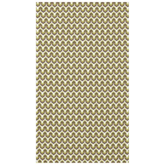 70s Bold Modern Retro Ogee Motif in Greens テーブルクロス (正面)