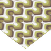 70s Bold Modern Retro Ogee Motif in Greens テーブルクロス (アングル)