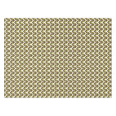 70s Bold Modern Retro Ogee Motif in Greens テーブルクロス (正面(横))