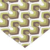 70s Bold Modern Retro Ogee Motif in Greens ミディアムテーブルランナー (コーナー)