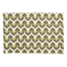 70s Bold Modern Retro Ogee Motif in Greens