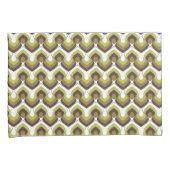 70s Bold Modern Retro Ogee Motif in Greens 枕カバー (正面右)