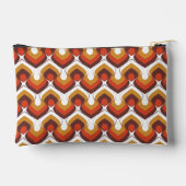 70s Bold Retro Modern Motif in Orange & Brown アクセサリーポーチ (裏面)