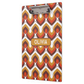 70s Bold Retro Modern Motif in Orange & Brown クリップボード (左)