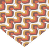 70s Bold Retro Modern Motif in Orange & Brown ショートテーブルランナー (コーナー)