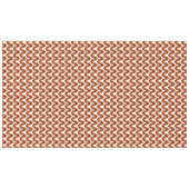 70s Bold Retro Modern Motif in Orange & Brown テーブルクロス (正面(横))