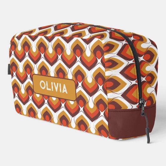 70s Bold Retro Modern Motif in Orange & Brown ドップキット (右コーナー)