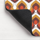 70s Bold Retro Modern Motif in Orange & Brown マウスパッド (コーナー)