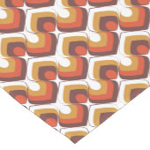 70s Bold Retro Modern Motif in Orange & Brown ミディアムテーブルランナー (コーナー)