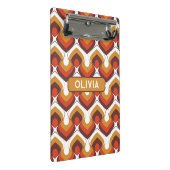 70s Bold Retro Modern Motif in Orange & Brown ミニクリップボード (アングル)